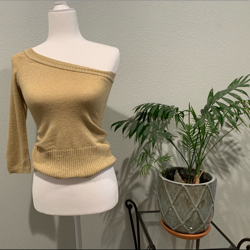 Vintage off the Shoulder Mini Sweater
